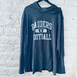 NFL raiders football shirt long sleeve gray color size XXL